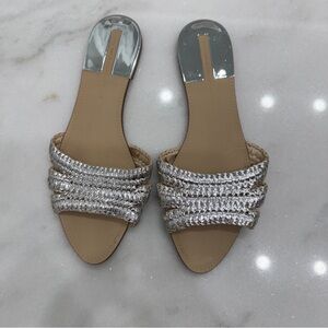 Zara silver braided sandals